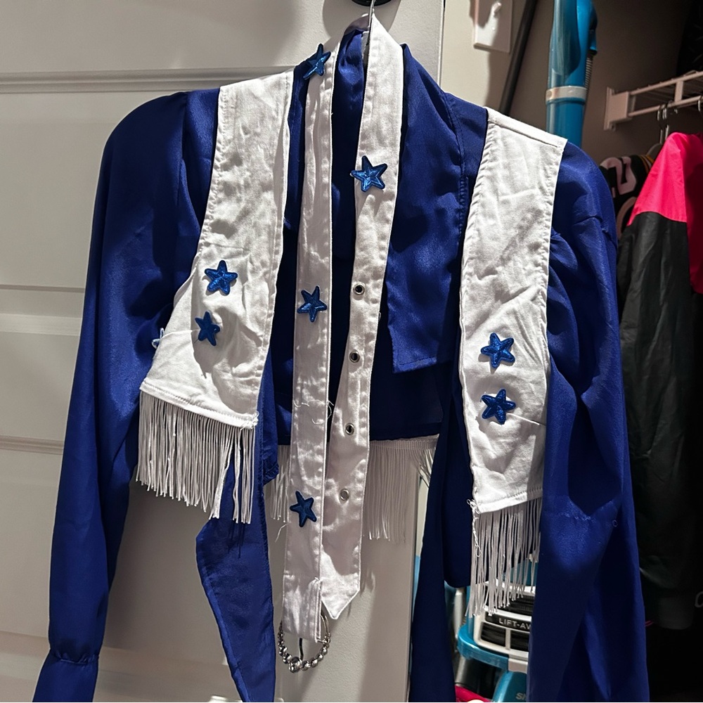 Dallas Cowboy Cheerleader Halloween Top + Belt